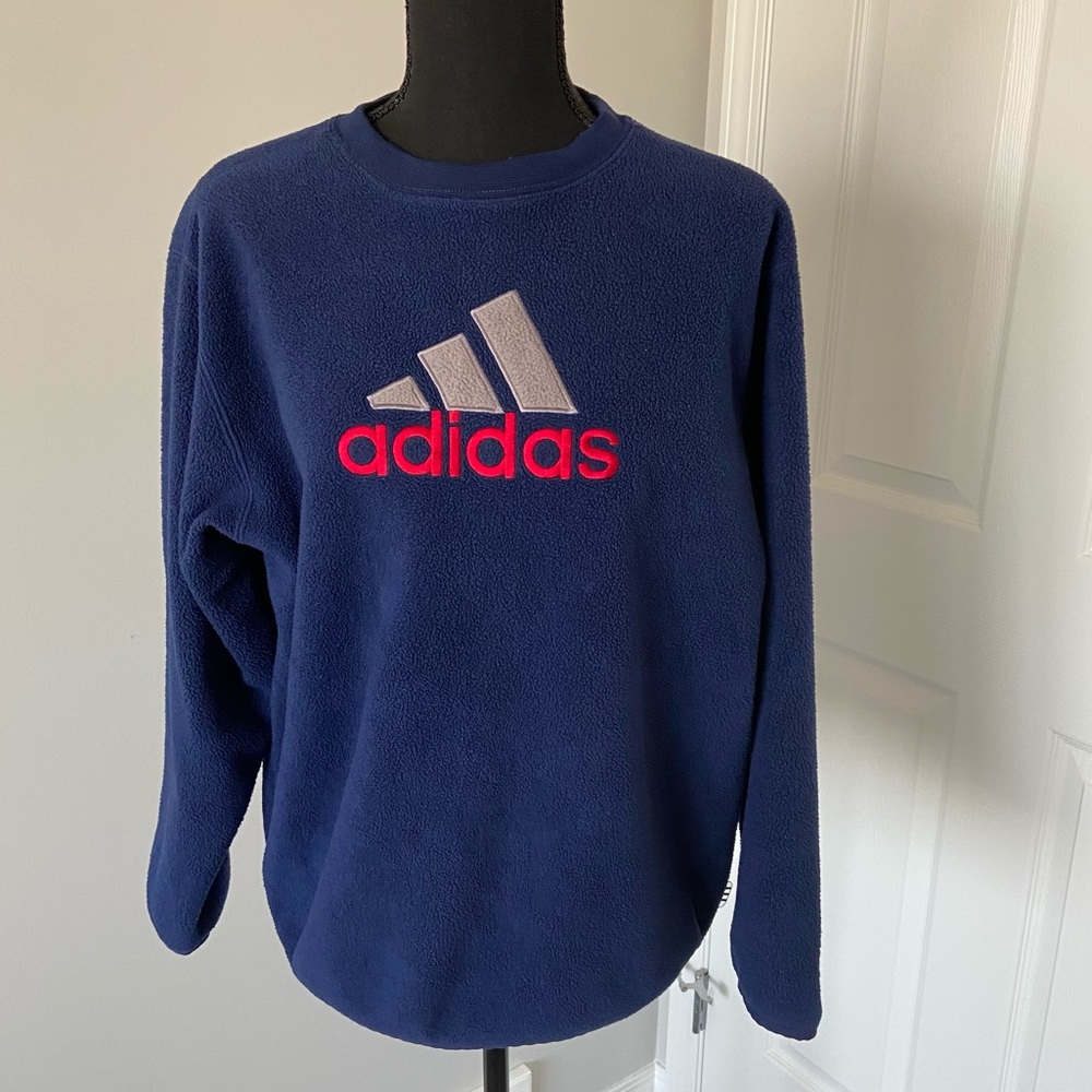Vintage Y2K Adidas Fleece Pullover Sweatshirt
